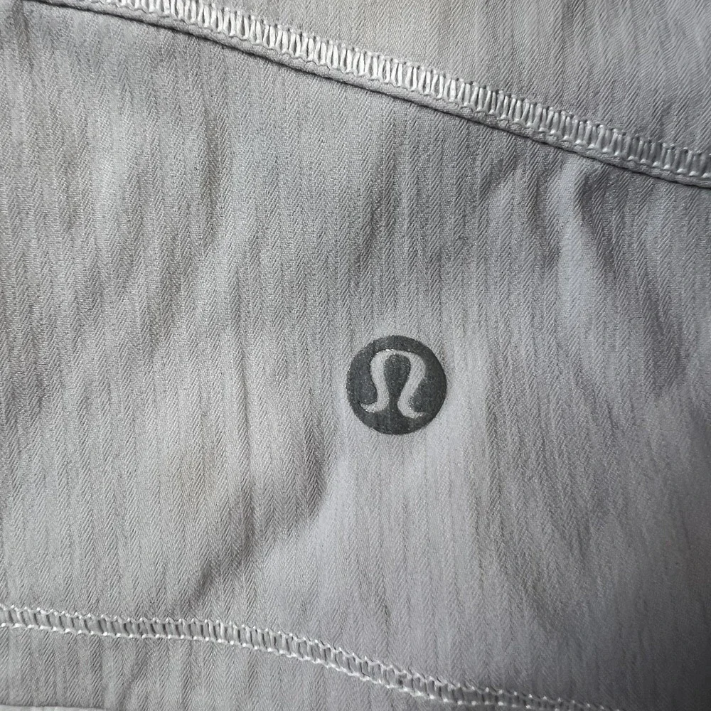 Lululemon Skort Womens 2 Tall Gray Athletic Running Tennis Lined Zip Pocket